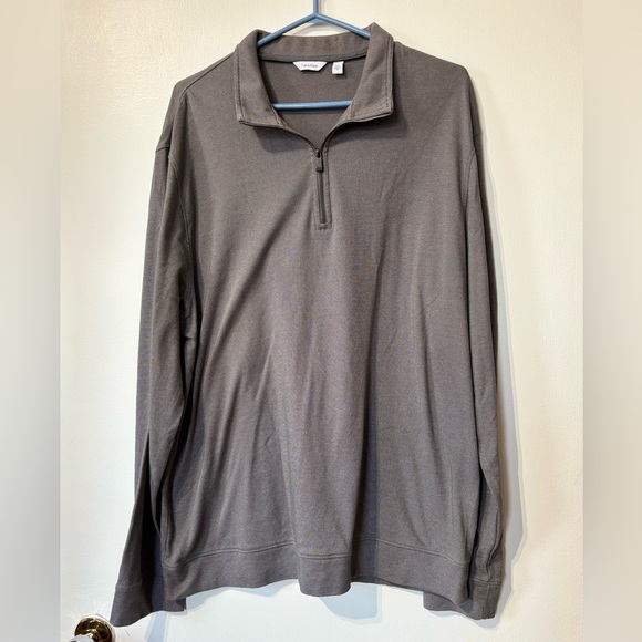 🎉4/30$🎉 Calvin Klein Gray Quarter-Zip Sweatshirt – XL 🧥 - Picture 1 of 5